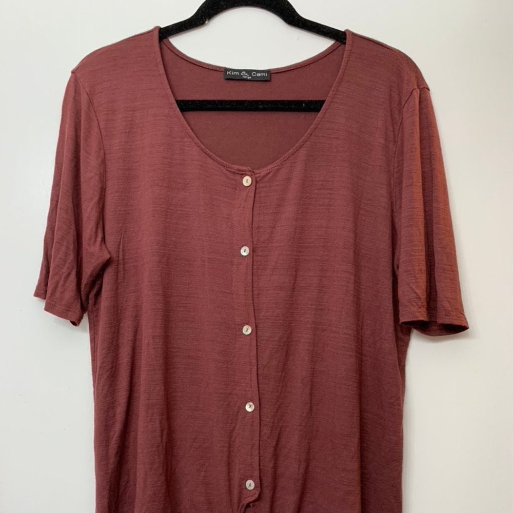 Front-tie Casual Blouse